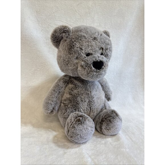Animal Adventure 2022 Frosted Stuffed Plush Teddy Bear Soft Brown Gray 13" - Picture 2 of 7
